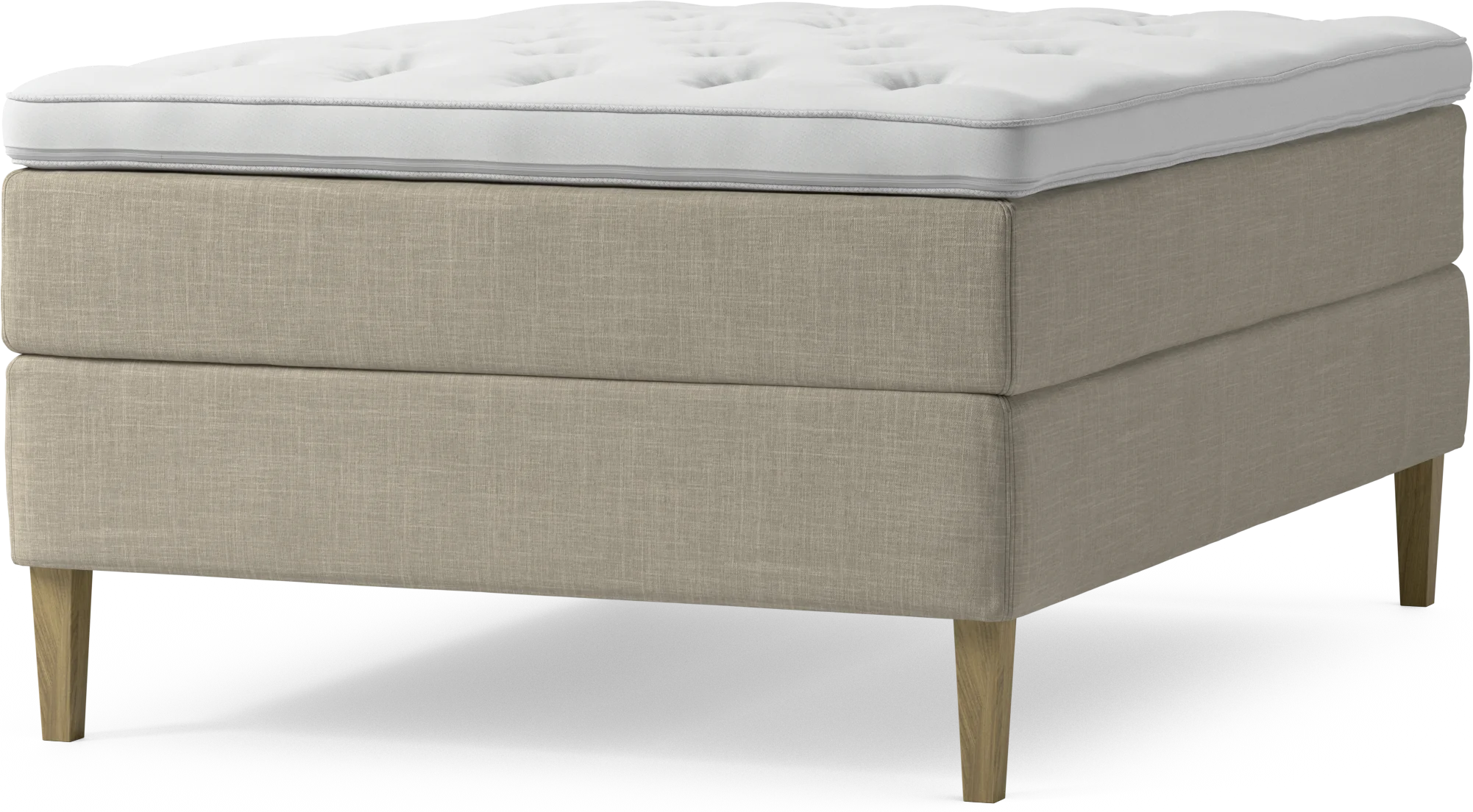 Delux Dream Kontinentalsäng, enkelsäng 140 cm med bäddmadrass och sängben 0RXkr