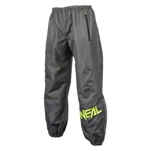 O'NEAL Cykelregnbyxor MTB Mountainbike DH Downhill FR Freeride Soft Touch Material, vattentät Shore Rain V.22 Byxor för män Vuxna Grå Neon Gul Storlek M 4046068595009