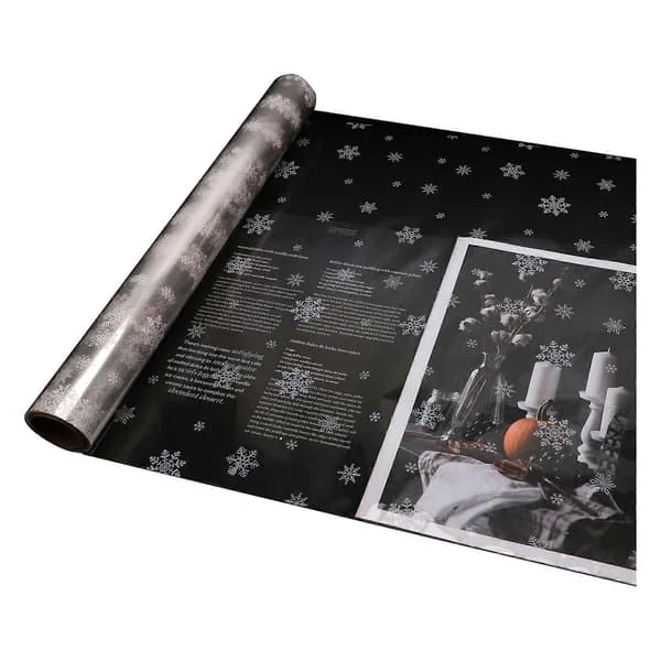 1 Rulle Presentpapper Julmönster Omslag Rulle Hållbart Vackert Blomemballage Papper för Julfest Hantverk Qinghai F SUMFZSD05970