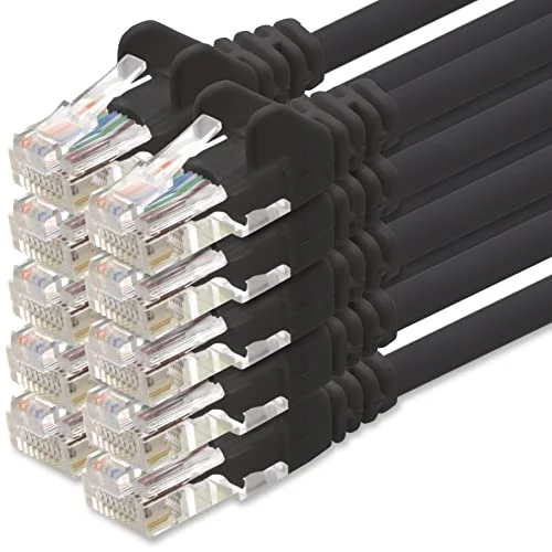 1aTTack.de nätverkskabel Cat.6 – svart 10x 5m (set) CAT6 Ethernet-kabel LAN-kabel 1000 Mbits (PoE) patchkabel 4251073653785 1aTTack.de nätverkskabel Cat.6 – svart 10x 5m (set) CAT6 Ethernet-kabel LAN-kabel 1000 Mbits (PoE) patchkabel 4251073653785