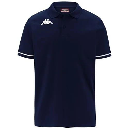 Kappa BARLI, Polo för män, marinblå/vit, XXL 8034019016617