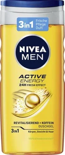 NIVEA MEN 3 i 1 duschgel Active Energy 24H färsk effekt 250 ml 4005900952509