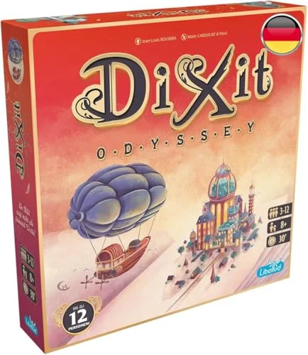 Libellud, Dixit Odyssey (upplaga 2024), grundläggande spel, familjespel, kortspel, 312 spelare, från 8+ år, 30 minuter, tyska 3558380120520