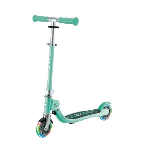 Globber Flow Foldable Junior Lights 2 hjul skoter för barn från 3 år, grön 4895224409397