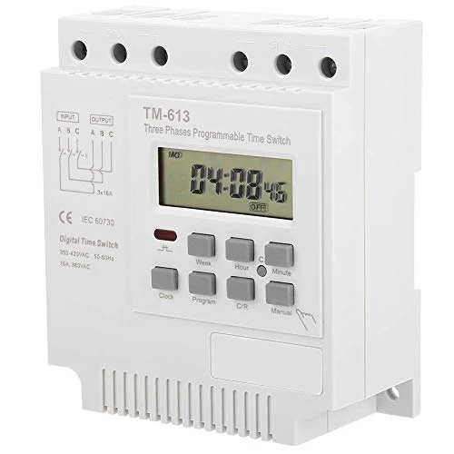 380 V programmerbart tidrelä, timer intelligent veckovis tre faser styreffekt 708223704711