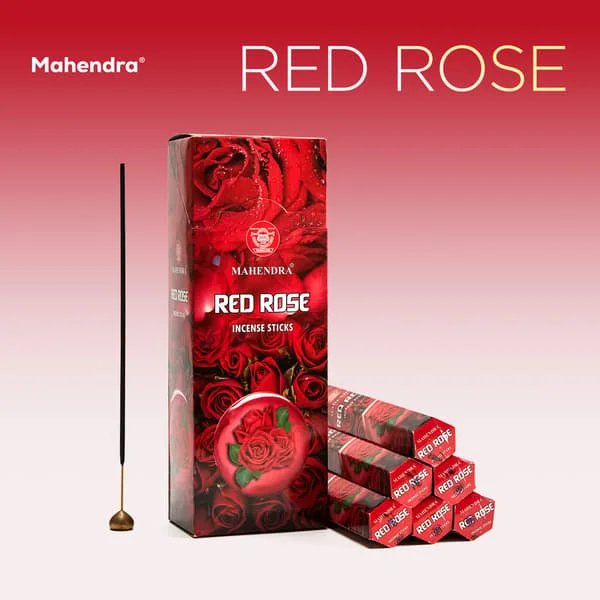1-Pack Röd Ros Förpackad Hushålls Importerad Rökelse Sticka Inomhusdoft YTY-L-KF-03514