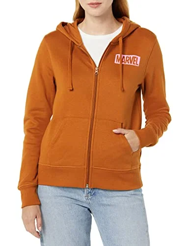 Amazon Essentials Disney fleece huvtröja med hel dragkedja, Marvel Logo, Small 196433539399