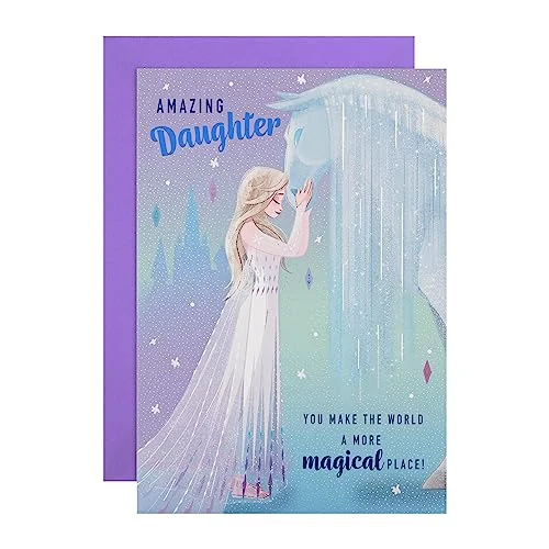 Hallmark födelsedagskort för dotter Disney Frozen design med aktivitet 5054655585790