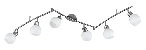 Trio Leuchten LED JoJo-pendellampa i nickel ingår 4 x E14, watt LED, bredd 78 cm, höjd 85180 glas opal matt vit 324810407 4017807257601