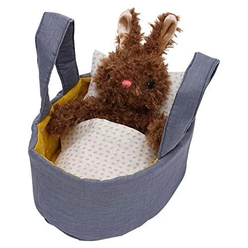 Manhattan Toy 160350 Moppettes Beau gosedjur omvårdnad lekset med kanin plyschleksak, tygbassinet, filt och kudde, flerfärgad 11964509836