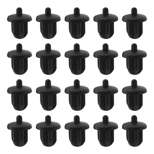 20 st 6,35 mm silikon anti damm pluggar uttag dammskydd plugg stopplock tillbehör för förstärkare DVD karaoke svart 4894833037670