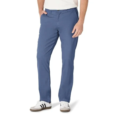 Amazon Essentials Men's Lediga stretchiga chinos atletisk passform (finns i Big & Tall), Blå metallic, 40W / 32L 196433102029