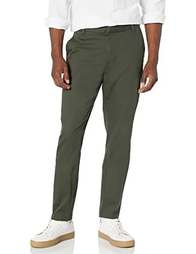 Amazon Essentials Herr Slim Fit Skrynkelbeständig platt framsida, stretch Chino byxa, mörk oliv, 30 B x L 196433819026