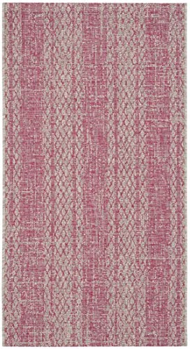 Safavieh Rafal multifunktionell inomhus/utomhatta, vävd polypropen matta, CY8736 36312 5 P 90 X 150 cm Light Grey/Fuchsia 889048429956