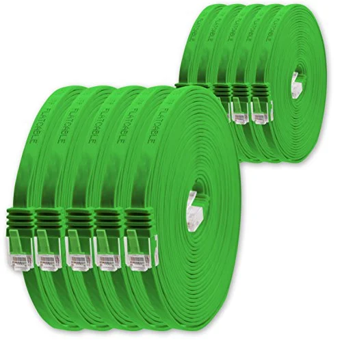 1 m grön 10 stycken Cat.6 platt nätverkskabel Cat6 kabel ultra patchkabel 1000 Mbit/s Gigabit LAN (RJ45) smal mikro 4251073632056 1 m grön 10 stycken Cat.6 platt nätverkskabel Cat6 kabel ultra patchkabel 1000 Mbit/s Gigabit LAN (RJ45) smal mikro 4251073632056
