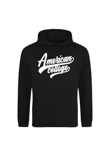 AMERICAN COLLEGE USA tröja med tryck varma kläder blandade män och kvinnor casual modell ACSCW1 svart XL, svart, XL 3666052677446