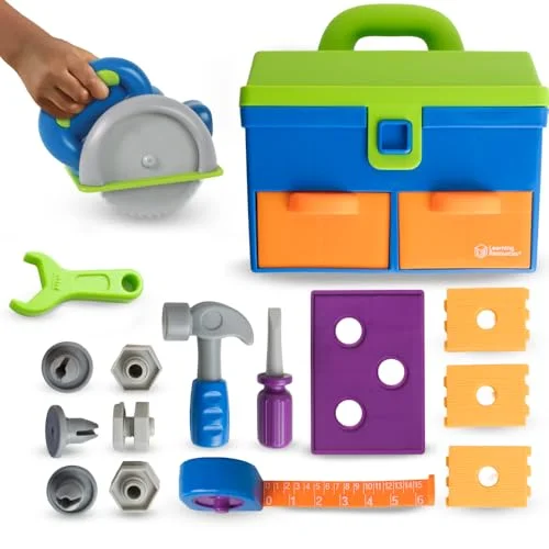 Learning Resources New Sprouts allt i ett verktygslåda, 18 stycken, åldrar 2+, småbarnsaktiviteter, förskoleinlärningsaktiviteter, Montessori leksaker 765023097542