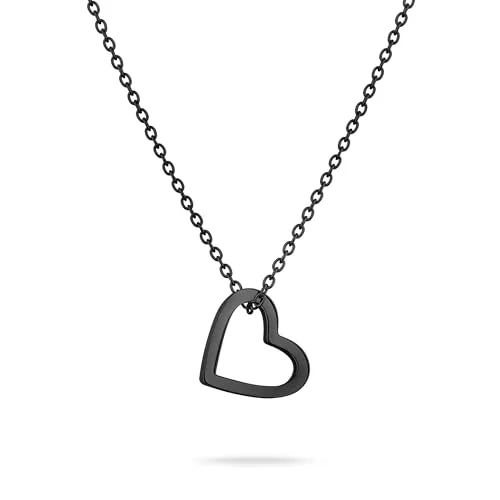 Kärleksbarn Berlin halsband LJ 1392 N 45 IP svart Amazon Exclusive, 45, Rostfritt stål, Ingen ädelsten 4035608765965