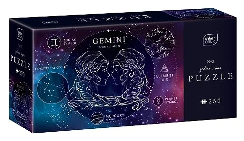 Interdruk Puzzle 250 Zodiac PUZ250ZS3G Pussel, 03 Tvillingarna, 48 x 33 cm 5902277341891
