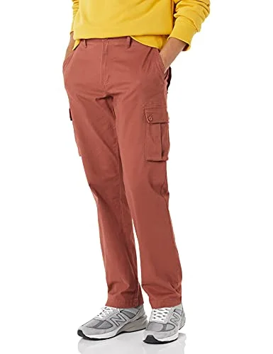 Amazon Essentials Men's Stretchiga cargobyxor med rak passform (finns i Big & Tall), Lera, 28W / 30L 195111688695