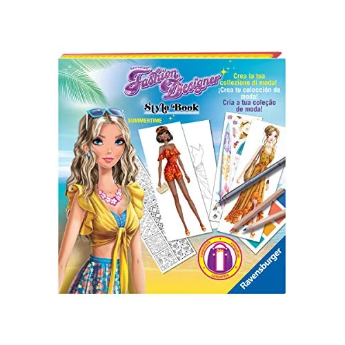 Ravensburger 18126 1 Fashion Designer Style Book Magic Sommar kreativt spel, flerfärgad 4005556181261