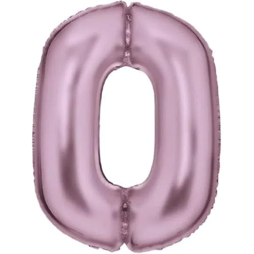 Stort nummer 5 Silk Lustre pastellrosa folieballong N34 förpackad 86 cm 194099129299