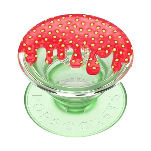 PopSockets: PopGrip expanderande stativ och grepp med en utbytbar topp för smartphones surfplattor jordgubbsdroppande 840173747100