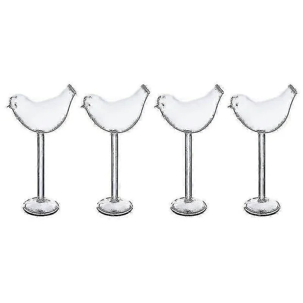 1 Set 4 st Fågelform Cocktailglas Glas Vinglas Bägare (transparent)_Billiga presenter D111204A7048325 1 Set 4 st Fågelform Cocktailglas Glas Vinglas Bägare (transparent)_Billiga presenter D111204A7048325