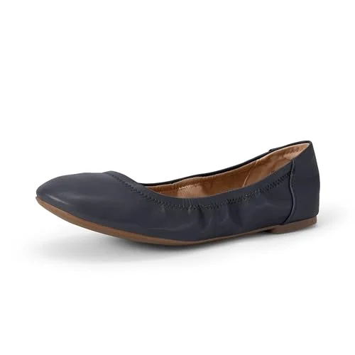 Amazon Essentials kvinnors Belice balett platt, marinblå fuskläder, 13 bred 840809136612