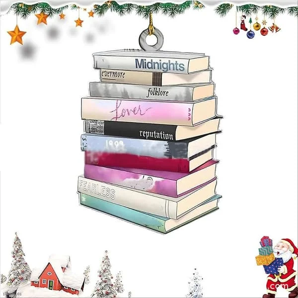 1/2/3/5 st Jul Platt Akryl Album Böcker Ornament, Julgran Hängande Dekorationer Gåvor Till Fans 5PCS 322dpb1056
