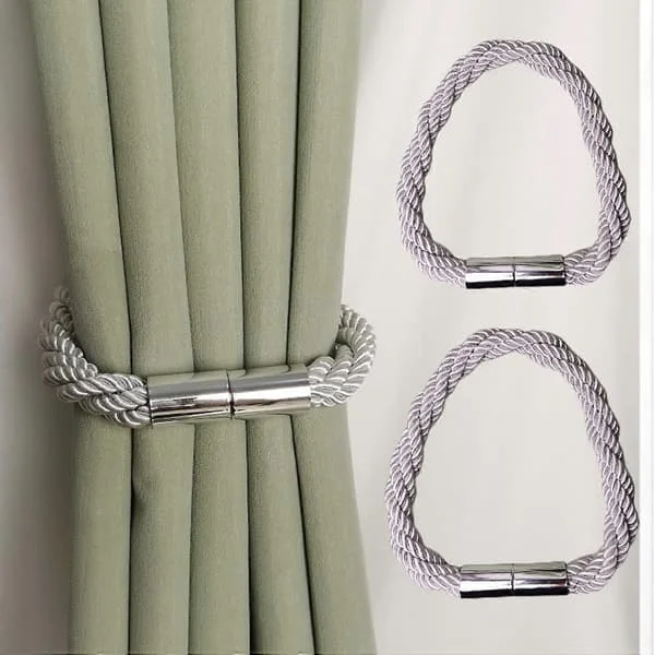 1 par magnetiska gardinspännen i flätat rep ALM-260803jnfg1613
