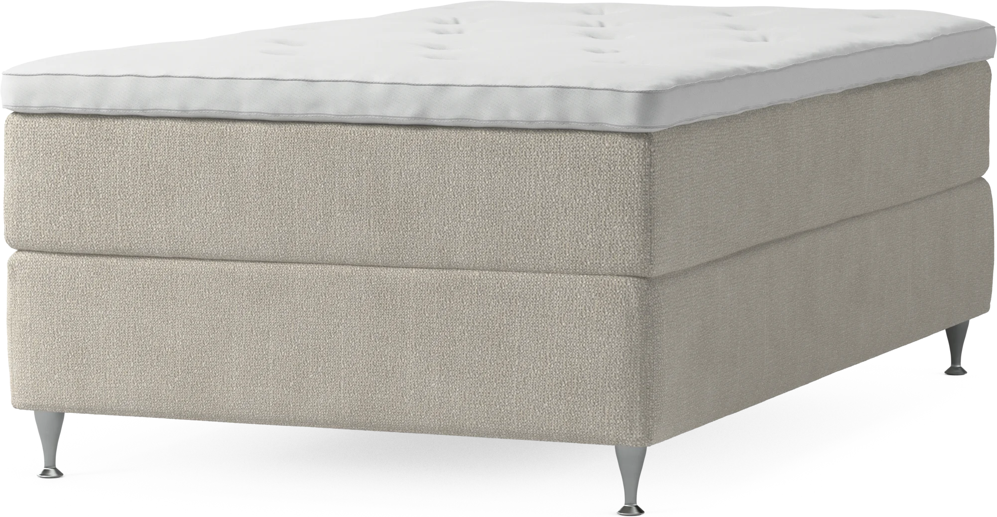 Delux Dream Kontinentalsäng, enkelsäng 120 cm med bäddmadrass och sängben ECtdD