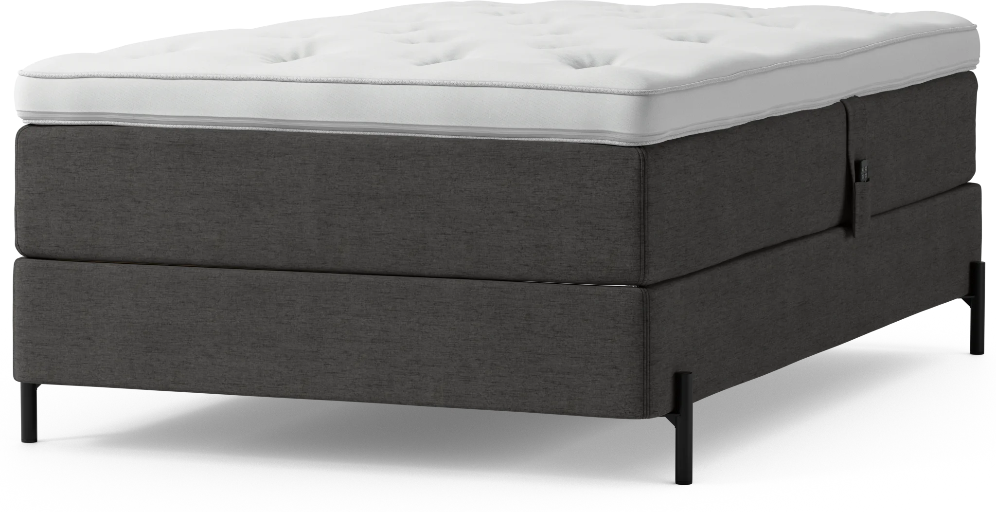 Delux Dream Ställbar säng, enkelsäng med bäddmadrass och sängben RiZcl