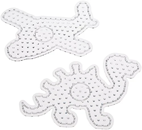 Hama 8257 kreativ fritid påse med 2 pärlplattor för maxi dinosaurie och flygplan 28178825775