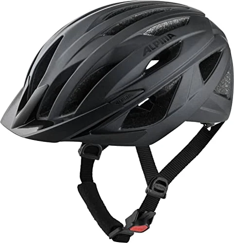 ALPINA PARANA, black matt, 51 56 cm, säker cykelhjälm för damer och herrar, individuellt anpassningsbar 4003692330567
