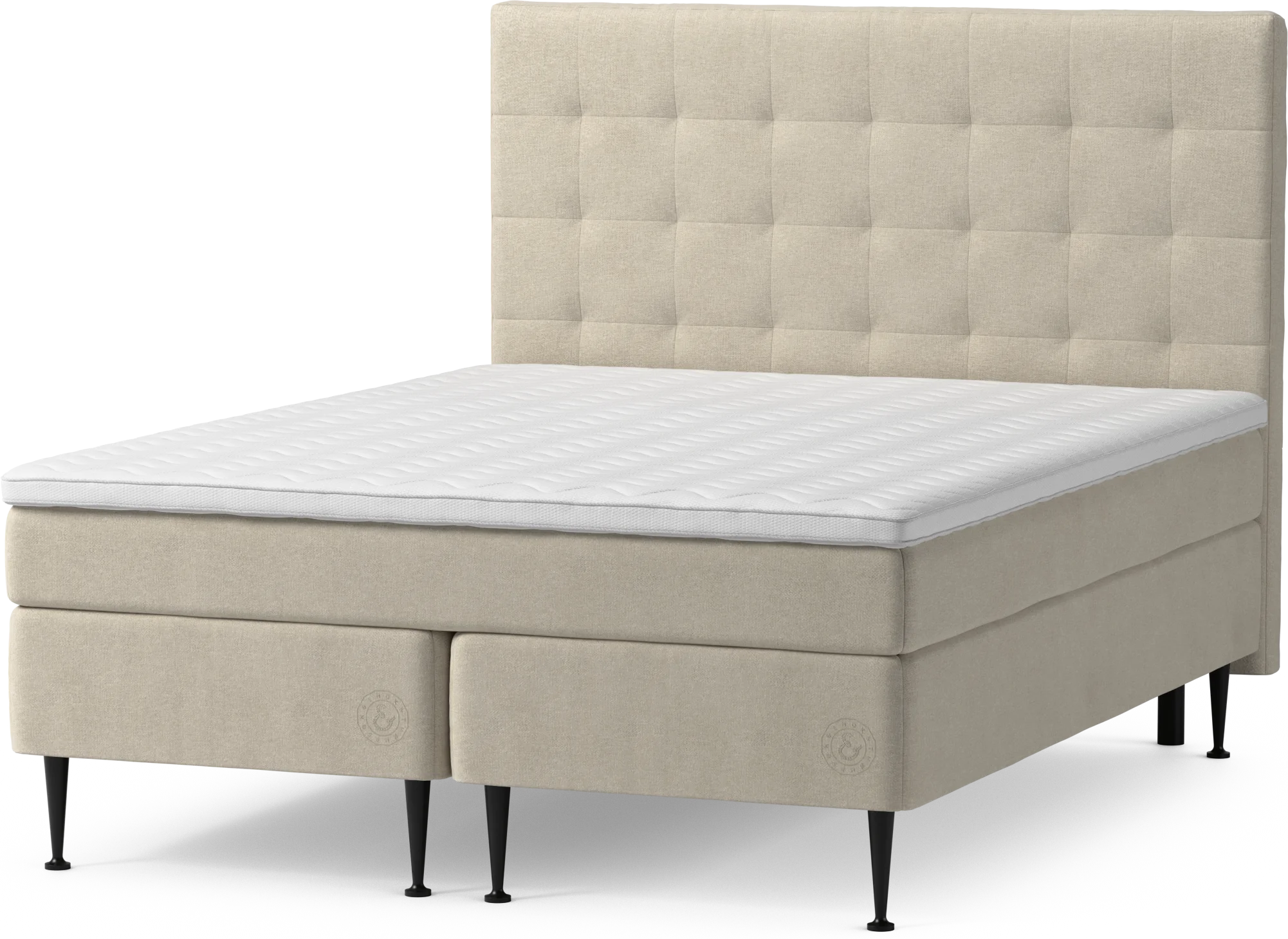 Asperö Comfort Kontinentalsäng, dubbelsäng med bäddmadrass Comfort och sängben tswnc
