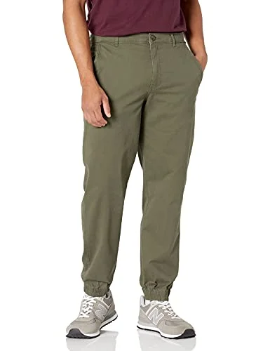 Amazon Essentials mäns joggingbyxor med rak passform, oliv, Small 191770925652