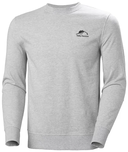 Helly Hansen Nord Graphic Crew herrtröja, 952 grå melange, M 7040059223640
