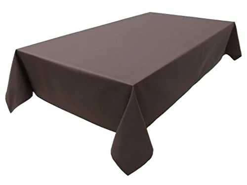 Högkvalitativ bordsduk bordslinne av 100 % bomullssamling, koncept, valbar färg och storlek (bordsduk 80 x cm, choklad) 4260585473033