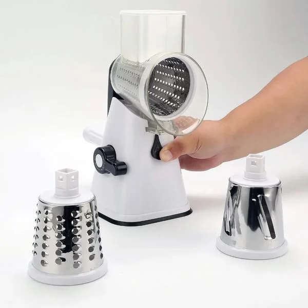 1 Multifunktionell Roterande Mandolin, Grönsaksskärare och Rivjärn, Grönsaksspiralizer, Nötknäckare, Grönsaksstrimlare ONE60-29937-1