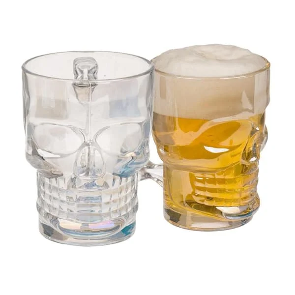 1/2/4-pack Beer Glass / Glass - Skull - Choose quantity! Transparent ZS-JJ-0814007684