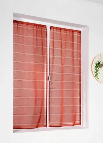 LINDER Par glas Terracotta dragsnöre polyester 55 x 120 cm 3083293186009