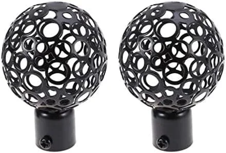 1 par aluminiumlegering gardinstångsändar för fönster 22mm (svart) FD31791 1 par aluminiumlegering gardinstångsändar för fönster 22mm (svart) FD31791