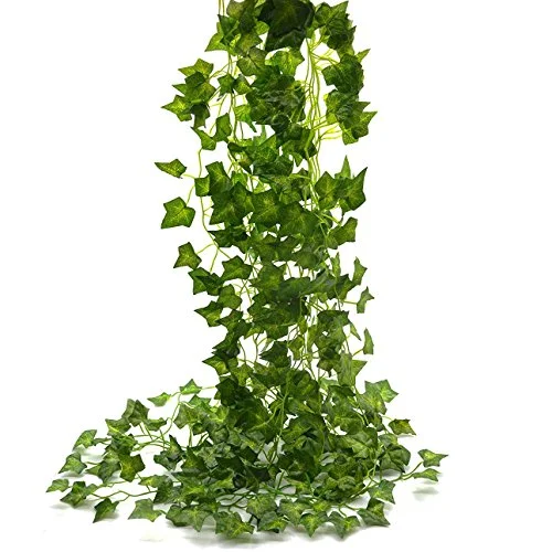 murgröna löv beebel 85Ft 12 trådar konstgjorda falska hängande vinstockar växt girlang hem trädgård gift kostym 753210507394