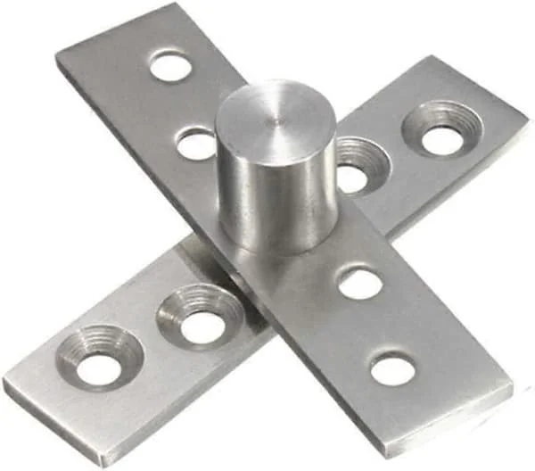 1 par 74 mm längd 360 graders roterande gångjärn rostfritt stål dörr pivot silver hårdvara lätt att installera Mx-014579JCJ