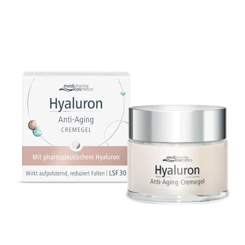 Hyaluron Anti Aging Cream Gel I minskar rynkor med SPF 30 för en jämn hy mild doft 4016369842164