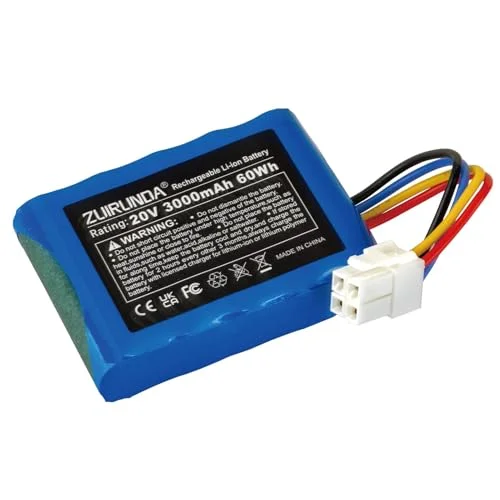 20 V 3 000 mAh Li-Ion batteri ersättning för Worx Landroid S300, S 390m2, Basic, S300i, S450i, S500i, S700i, WR100SI, WR101SI, WR102SI, WR103SI, WR104SI, WR105SI. 1, WR106SI, WR115MI 758226800187