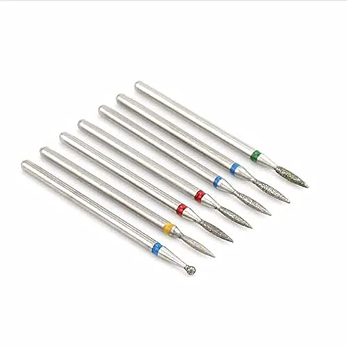5/6/7 Diamond Nail Drill Bits Milling Cutter Set Cutters Manicure Silicon Stone Pedicure Electric for Mill Machine, 7st, H2 6921704901476