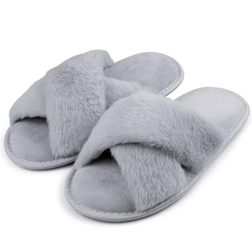 riemot fluffiga damtofflor, GRÅ, 36/37 EU 6975058033871