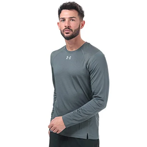 Under Armour långärmad tröja för män Pitch Gray/Pitch Gray/Reflective (012) M 192810122024